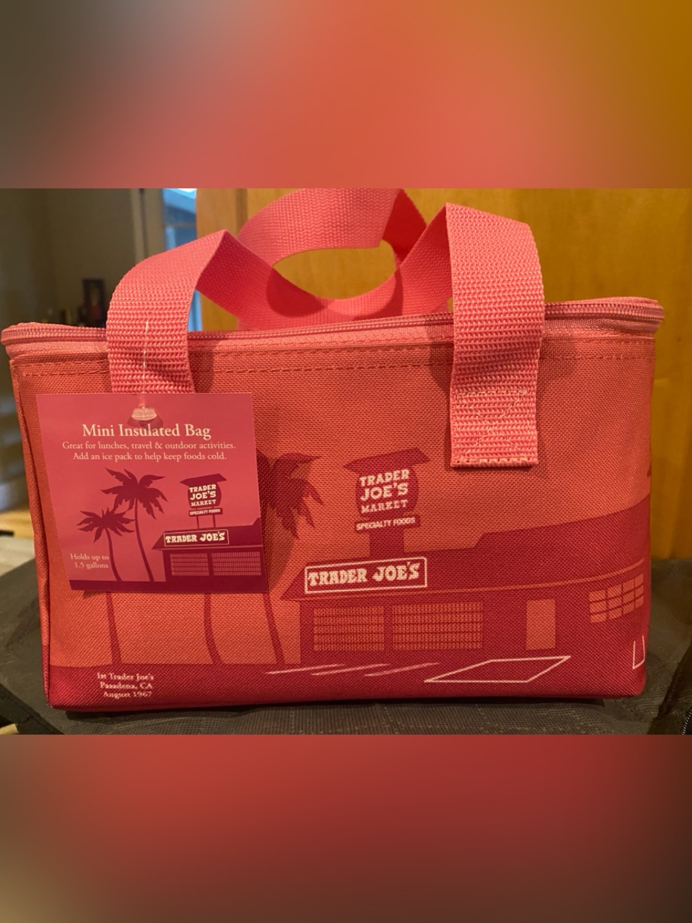 Trader Joe’s Pink Insulated Lunch Tote NWT